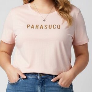 NWOT PARASUCO Pink Shirt Sleeve Tee size XL